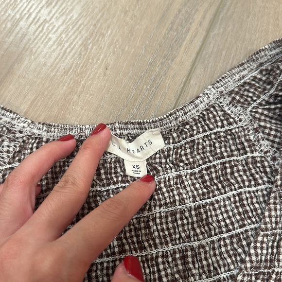 Brown Ruffle Crop-top - Picture 4 of 5